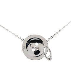ディオール ロゴ ボタンモチーフ ネックレス シルバー メタル レディース Dior 【中古】