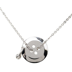 ディオール ロゴ ボタンモチーフ ネックレス シルバー メタル レディース Dior 【中古】