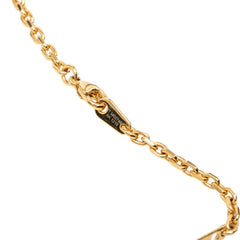 ルイ ヴィトン モノグラム フラワー YOURS ユアーズ チェーン ネックレス M02740 ゴールド メッキ メンズ LOUIS VUITTON 【中古】