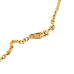 ルイ ヴィトン モノグラム フラワー YOURS ユアーズ チェーン ネックレス M02740 ゴールド メッキ メンズ LOUIS VUITTON 【中古】