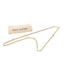 ルイ ヴィトン モノグラム フラワー YOURS ユアーズ チェーン ネックレス M02740 ゴールド メッキ メンズ LOUIS VUITTON 【中古】