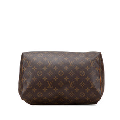 ルイ ヴィトン モノグラム スピーディ30 ハンドバッグ ミニボストンバッグ M41108 ブラウン PVC レザー レディース LOUIS VUITTON 【中古】