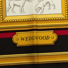エルメス カレ90 WEDGWOOD ウェッジウッド スカーフ ブラック マルチカラー シルク レディース HERMES 中古
