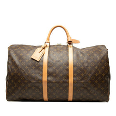 ルイ ヴィトン モノグラム キーポル バンドリエール60 ボストンバッグ M41412 ブラウン PVC レザー レディース LOUIS VUITTON 中古