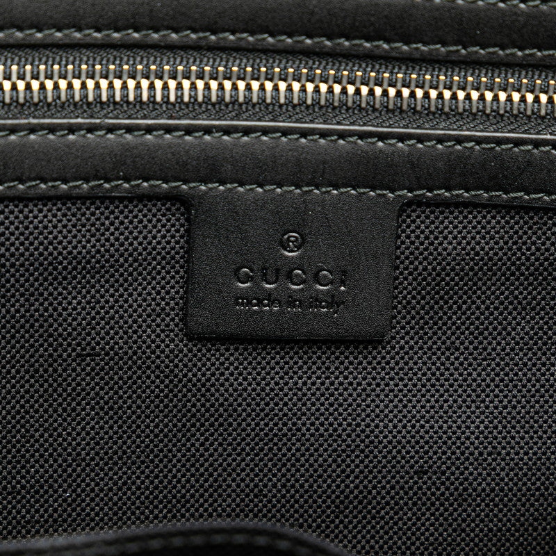 グッチ GGスプリーム シェリーライン トートバッグ ハンドバッグ 495560 ブラック PVC レザー レディース GUCCI 【中古】