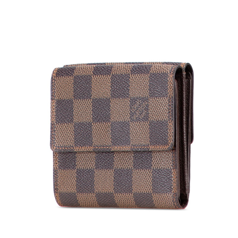 ルイ ヴィトン ダミエ ポルトフォイユ エリーズ 二つ折り財布 N61654 ブラウン PVC レザー レディース LOUIS VUITTON 【中古】