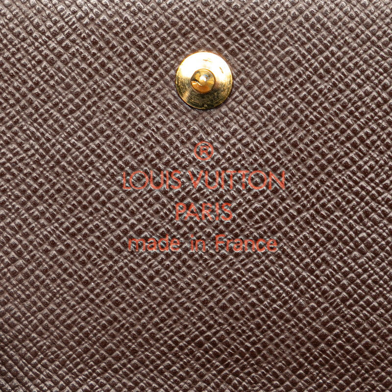 ルイ ヴィトン ダミエ ポルトフォイユ エリーズ 二つ折り財布 N61654 ブラウン PVC レザー レディース LOUIS VUITTON 【中古】