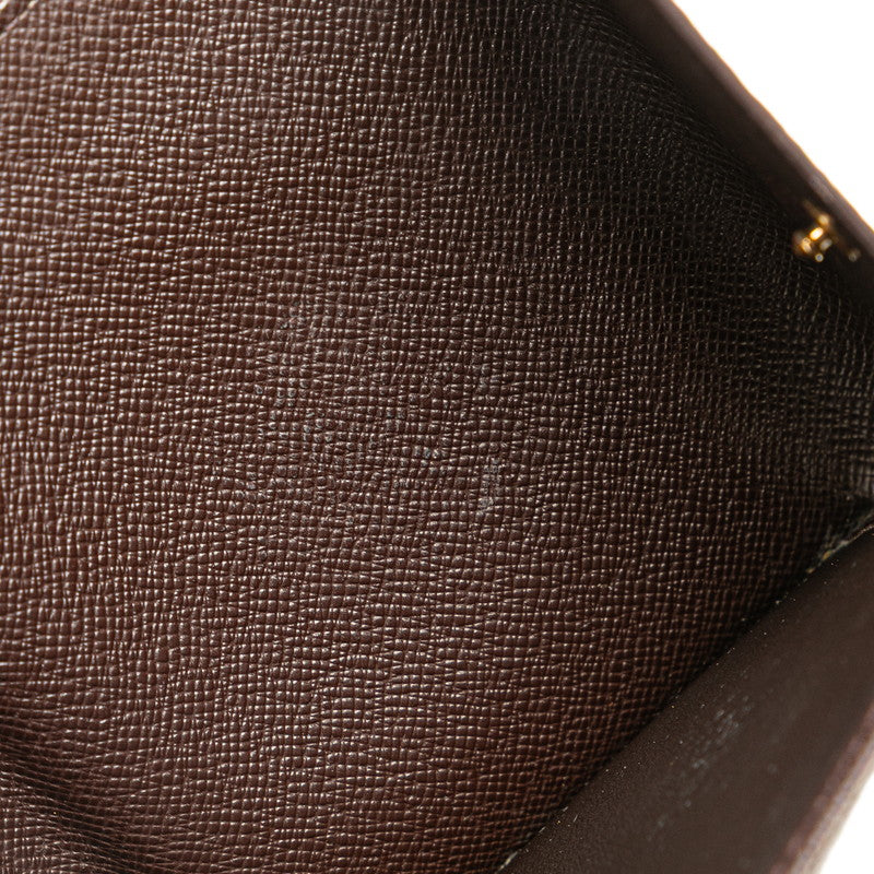 ルイ ヴィトン ダミエ ポルトフォイユ エリーズ 二つ折り財布 N61654 ブラウン PVC レザー レディース LOUIS VUITTON 【中古】
