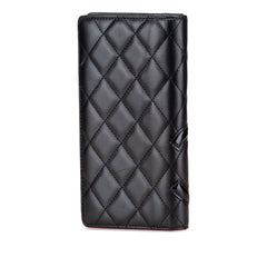 シャネル カンボンライン ココマーク 長財布 ブラック ラムスキン レディース CHANEL 【中古】