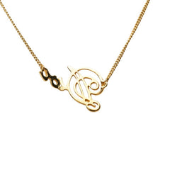 ディオール ロゴ ペンダント ネックレス ゴールド メッキ レディース Dior 【中古】