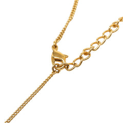 ディオール ロゴ ペンダント ネックレス ゴールド メッキ レディース Dior 【中古】