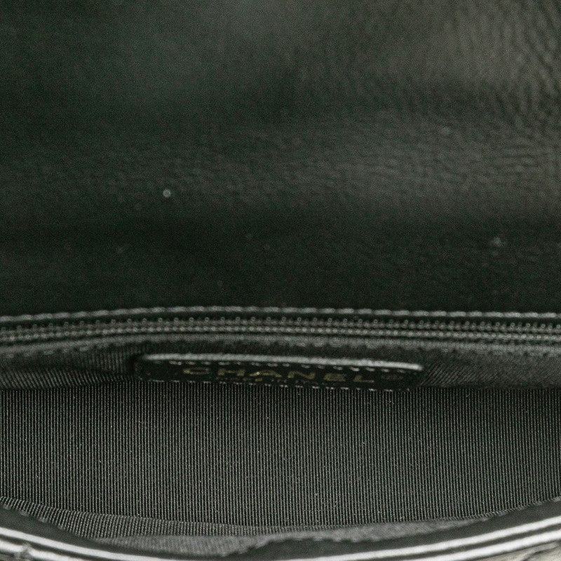 シャネル ココマーク マトラッセ ボディバッグ ウエストバッグ ポーチ 2WAY ブラック ラムスキン レディース CHANEL 【中古】