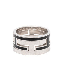 エルメス ムーブアッシュ リング 指輪 #51 シルバー ブラック SV925 シルバー メンズ HERMES 【中古】