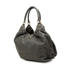 ルイ ヴィトン モノグラム マヒナ L ハンドバッグ トートバッグ M93441 アントラシット グレー レザー レディース LOUIS VUITTON 中古