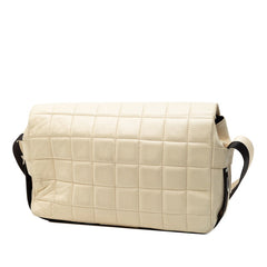 シャネル チョコバー 斜め掛け ショルダーバッグ A16735 ベージュ ブラック レザー レディース CHANEL 【中古】