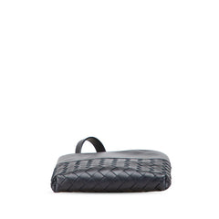 ボッテガヴェネタ イントレチャート ショルダーバッグ ブラック レザー レディース BOTTEGAVENETA 【中古】