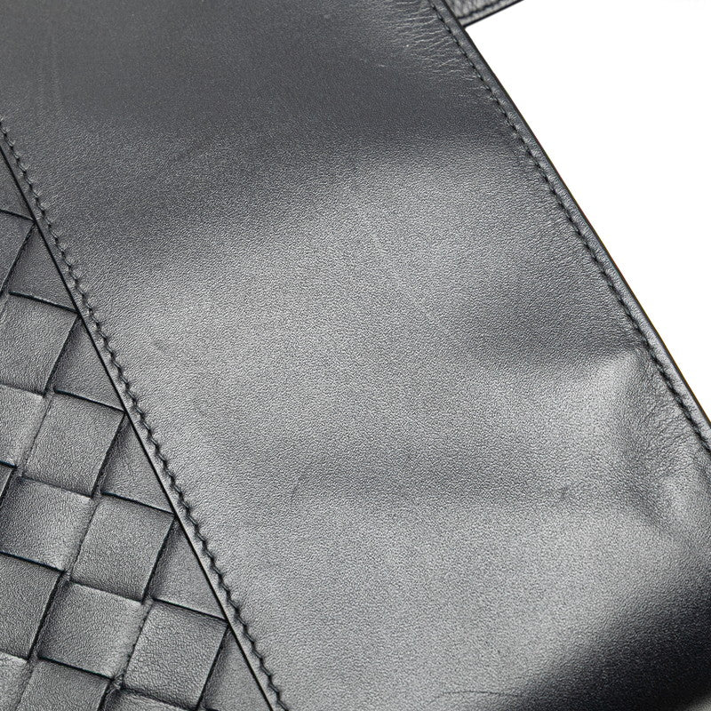 ボッテガヴェネタ イントレチャート ショルダーバッグ ブラック レザー レディース BOTTEGAVENETA 【中古】