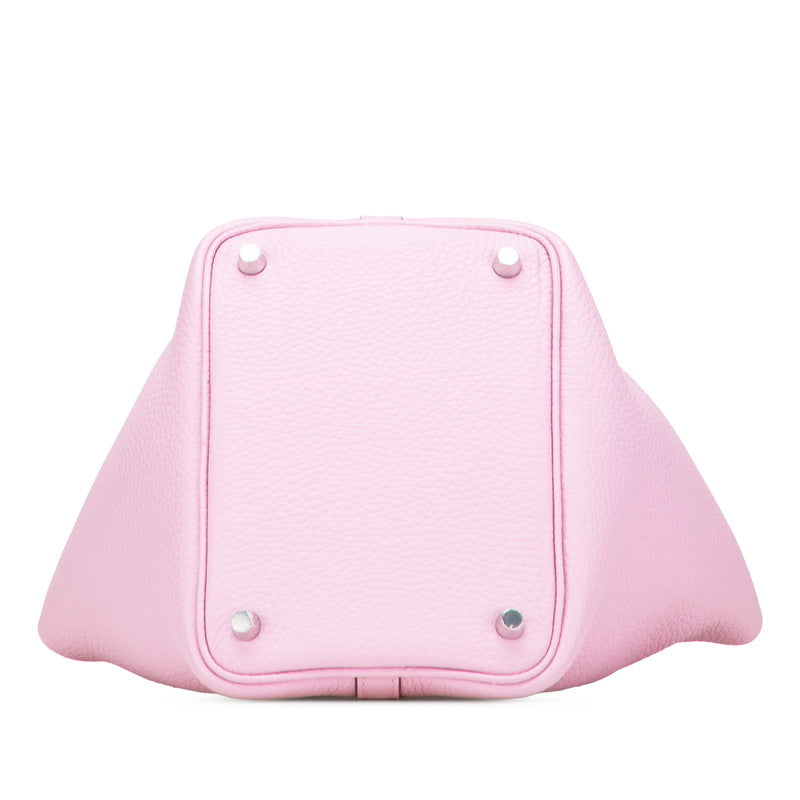 エルメス ピコタンロックPM ハンドバッグ モーヴシルベストル ピンク トリヨンクレマンス レディース HERMES 【中古】