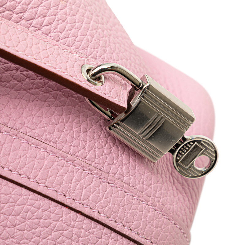 エルメス ピコタンロックPM ハンドバッグ モーヴシルベストル ピンク トリヨンクレマンス レディース HERMES 【中古】