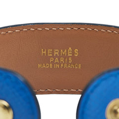 エルメス メドール ブレスレット ブルー ゴールド レザー メッキ レディース HERMES 【中古】