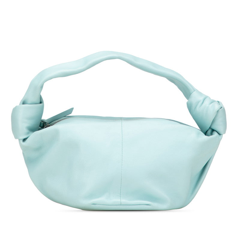 ボッテガヴェネタ ダブルノット ハンドバッグ ワンショルダーバッグ ライトブルー レザー レディース BOTTEGAVENETA 【中古】