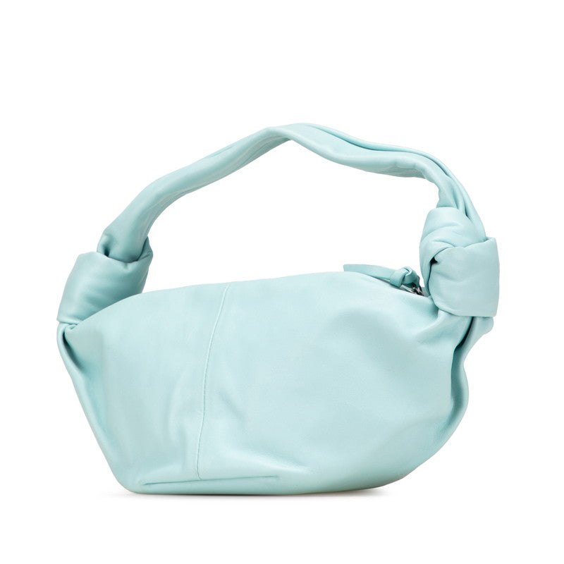 ボッテガヴェネタ ダブルノット ハンドバッグ ワンショルダーバッグ ライトブルー レザー レディース BOTTEGAVENETA 【中古】