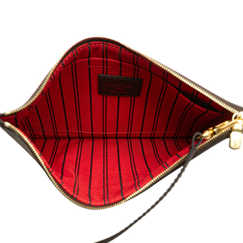 ルイ ヴィトン ダミエ ネヴァーフル 付属品ポーチ ポーチ ブラウン PVC レディース LOUIS VUITTON 【中古】