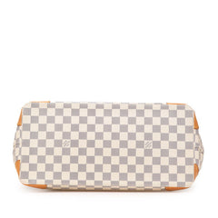 ルイ ヴィトン ダミエ アズール ハムステッドMM ワンショルダーバッグ トートバッグ N51206 ホワイト PVC レザー レディース LOUIS VUITTON 【中古】