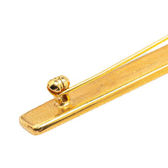 エルメス エマイユ 稲穂 麦 モチーフ ブローチ ネクタイピン ゴールド レッド メッキ レディース HERMES 【中古】