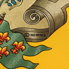 エルメス カレ90 VOILES DE LUMIERE 光の帆船 スカーフ イエロー マルチカラー シルク レディース HERMES 【中古】
