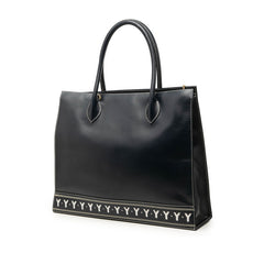サンローラン トートバッグ 2WAY ショルダーバッグ ネイビー レザー レディース SAINT LAURENT 中古