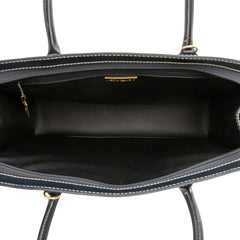 サンローラン トートバッグ 2WAY ショルダーバッグ ネイビー レザー レディース SAINT LAURENT 中古