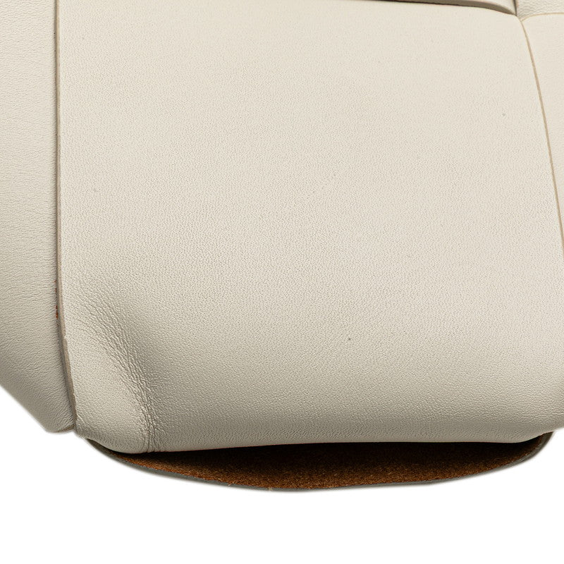 ボッテガヴェネタ マキシイントレチャート ハンドバッグ ホワイト レザー レディース BOTTEGAVENETA 【中古】