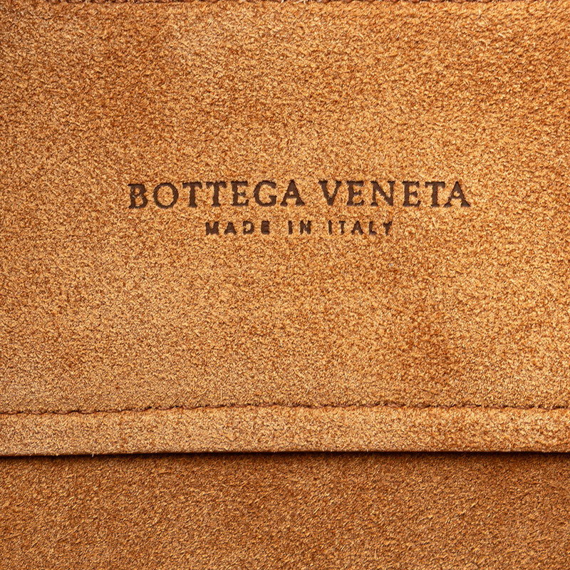 ボッテガヴェネタ マキシイントレチャート ハンドバッグ ホワイト レザー レディース BOTTEGAVENETA 【中古】