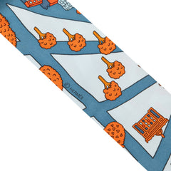 エルメス ツイリー 新 パリの恋人たち Les Nouveaux Amoureux de Paris スカーフ ブルー系 シルク レディース HERMES 【中古】