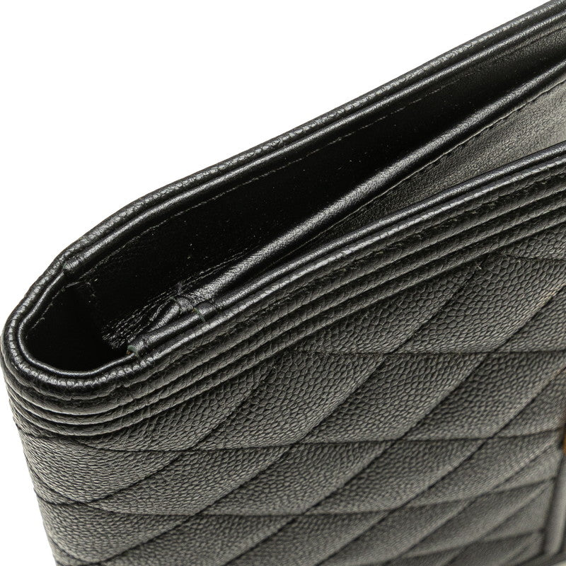 シャネル ボーイシャネル 長財布 ブラック アンティークゴールド金具 キャビアスキン レディース CHANEL 【中古】