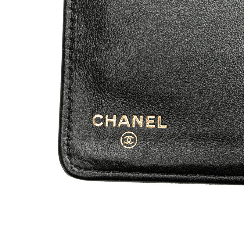 シャネル ボーイシャネル 長財布 ブラック アンティークゴールド金具 キャビアスキン レディース CHANEL 【中古】