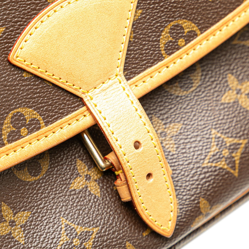 ルイ ヴィトン モノグラム ソローニュ 斜め掛け ショルダーバッグ M42250 ブラウン PVC レザー レディース LOUIS VUITTON 【中古】