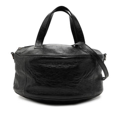 バレンシアガ エアホーボー ハンドバッグ ショルダーバッグ 2WAY 466844 ブラック レザー レディース BALENCIAGA 【中古】