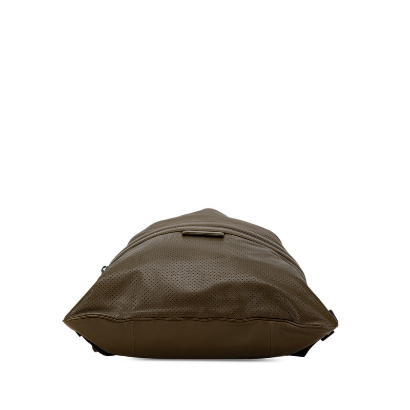 ボッテガヴェネタ レッジェーロ リュック バックパック 567222 カーキ レザー レディース BOTTEGAVENETA 【中古】