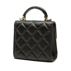 シャネル ココマーク ミニマトラッセ チェーン ショルダーバッグ AP2682 ブラック ゴールド ラムスキン レディース CHANEL 中古