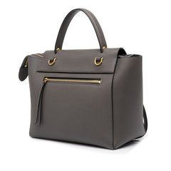 セリーヌ ベルトバッグ マイクロ ハンドバッグ ショルダーバッグ 2WAY 180153ZVA グレー レザー レディース CELINE 中古