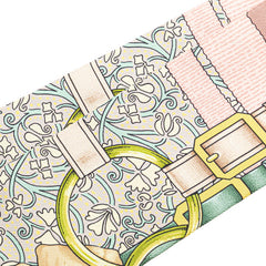 エルメス ツイリー GRAND MANEGE 大調教術 スカーフ ライトピンク マルチカラー シルク レディース HERMES 【中古】