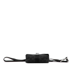 グッチ GGキャンバス ボディバッグ ウエストバッグ 131236 ブラック キャンバス レザー レディース GUCCI 【中古】
