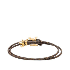 ルイ ヴィトン ブレスレット LV ブルーム ブレスレット M8416Z ブラウン ゴールド PVC メッキ レディース LOUIS VUITTON 中古