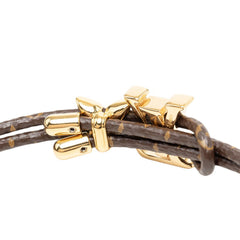 ルイ ヴィトン ブレスレット LV ブルーム ブレスレット M8416Z ブラウン ゴールド PVC メッキ レディース LOUIS VUITTON 中古