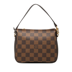 ルイ ヴィトン ダミエ トゥルース メイクアップ アクセサリーポーチ ハンドバッグ N51982 ブラウン PVC レザー レディース LOUIS VUITTON 【中古】