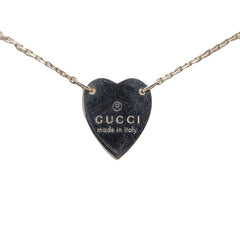 グッチ トレードマーク ハート ペンダント ネックレス SV925 シルバー レディース GUCCI 【中古】