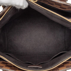 ルイ ヴィトン ダミエ ノルマンディー ハンドバッグ ショルダーバッグ 2WAY N41487 ブラウン PVC レザー レディース LOUIS VUITTON 【中古】