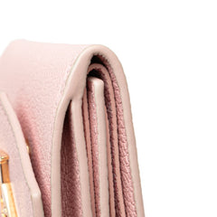ルイ ヴィトン ポルトフォイユ ロックミニ 三つ折り財布 M80088 ピンク レザー レディース LOUIS VUITTON 【中古】